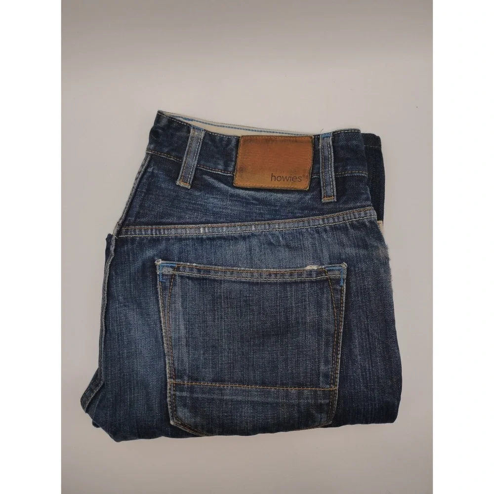 Howies Selvage Jeans‎ Pants Patch Work Patches Size 32x28 Button Fly